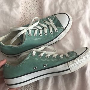 Green/teal converse